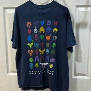 Power Rangers Villains T-Shirt Men's Large Navy Blue Short Sleeve